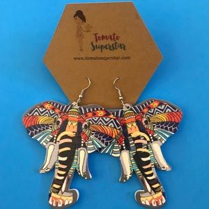2 pair of elephant earrings